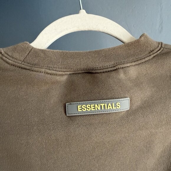 Fear of God Essentials Kids Size 10/L Pullover Crewneck Taupe - Picture 3 of 6